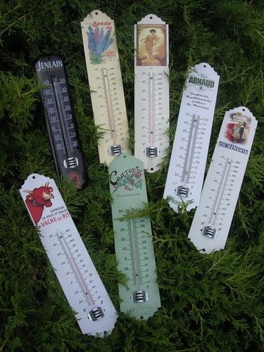 Plaque emaillee thermometre - plaque,