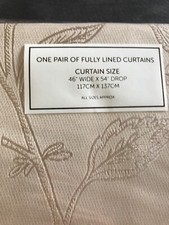 rideaux design studio entièrement doublés 46” large 54” goutte