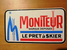 autocollant sticker vintage MONITEUR vetements ski