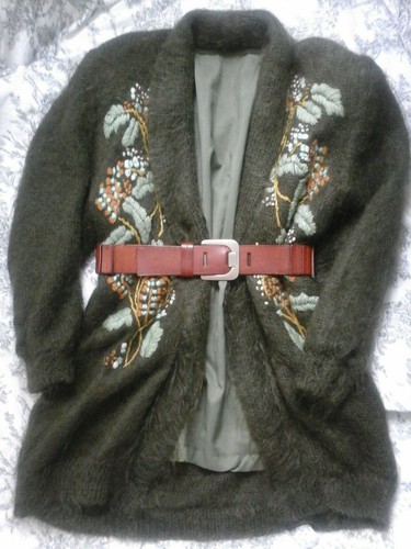 Ravissant gilet vintage mohair - gilet,