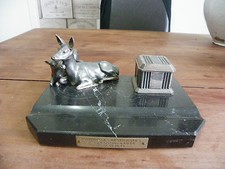 ENCRIER SUR SOCLE MARBRE-