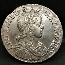 1/2 ECU LOUIS XIV ARGENT A LA