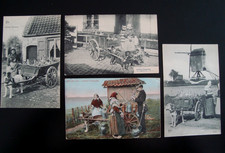 CPA  - BELGIQUE  -  Lot de 4 CPA  /  Laitières Flamandes, Attelages à Chiens