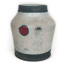 BEAU PETIT VASE EN RAKU DECOR