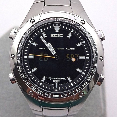 Montre noire seiko sportura - montre,