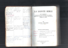 livre ancien la sainte bible louis segond 1300 pages ancien et nouveau testament