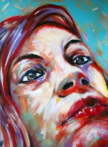 Peinture portrait fille aux - fille,