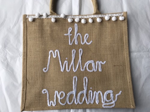 Sac jute mariage - en,