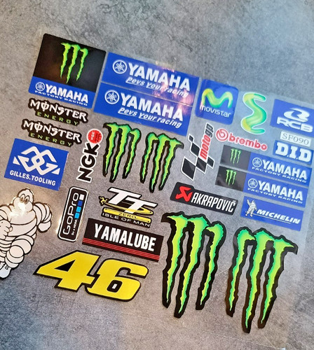 Autocollant yamaha monster - autocollant,