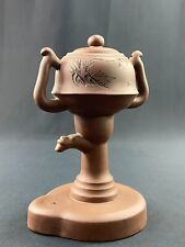 Grande théière Yixing en terre cuite chinoise signée