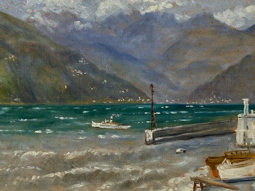Bellagio marine huile sur - &,