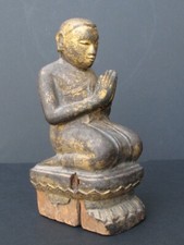 Antique Orant en Bois, Birmanie