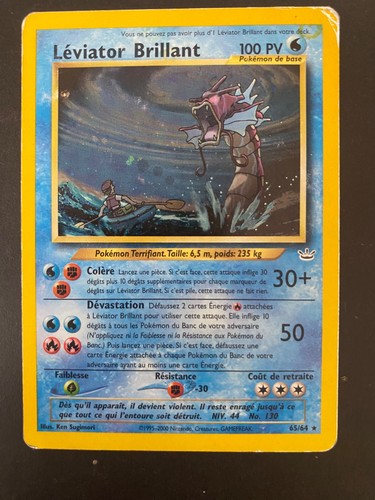 Carte pokémon léviator - carte,