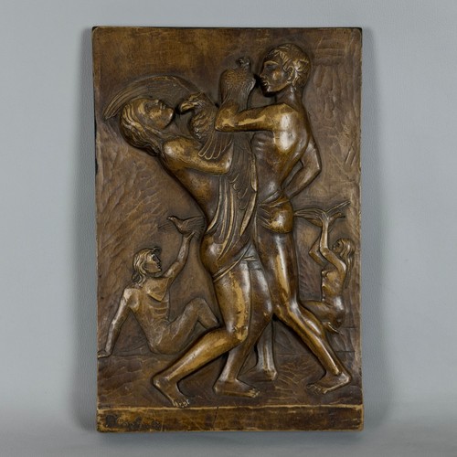 Panneau sculpté altorilievo - panneau,