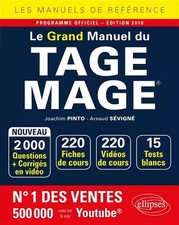 Le Grand Manuel du TAGE MAGE - 220 fiches de cours, 15 tests blancs, 2000 questi