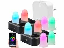 8 bougies LED RVBB connectées