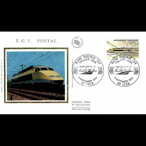 Fdc soie rame postale tgv - -, la