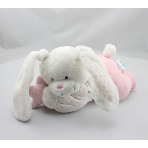 Doudou musical lapin rose