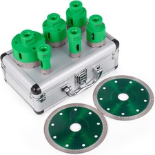 VEVOR Ensemble de Scie Cloche Diamantée 8 PCS 2 Lame de Scie Diamantée Durable