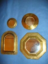 Miroirs Anciens Vintage en CUIVRE REPOUSSER avec ACCROCHES MURALE ( lot )