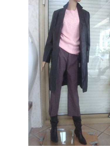 Pantalon ecossais gris noir - pantalon,