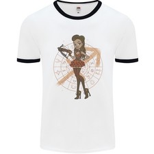 T-Shirt Ringer Femme Sagittaire Steampunk