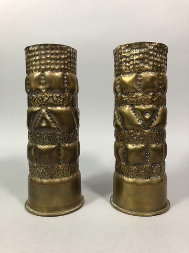 Militaria paire obus trench - d'obus,