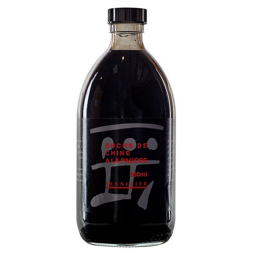 Flacon encre chine - flacon, noir
