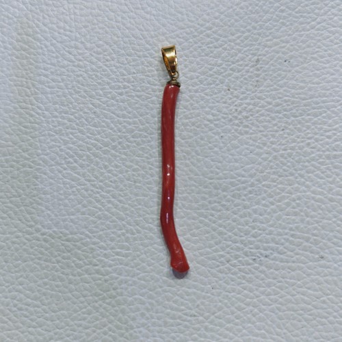 Pendentif corne corail - pendentif,