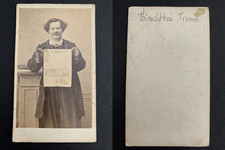 Thimothée Trimm, écrivain Vintage carte de visite, CDV. Timothée Trimm, nom de