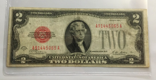 1928 legal tender fr - a, $2