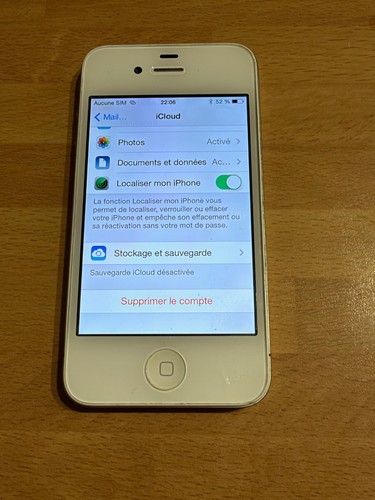 Apple iphone blanc vendu - iphone,