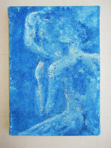 Tableau gouache sur toile - ,