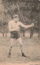 CPA THEME PERSONNALITÉ SPORTIF HOGAN CHAMPION DE FRANCE DE BOXE