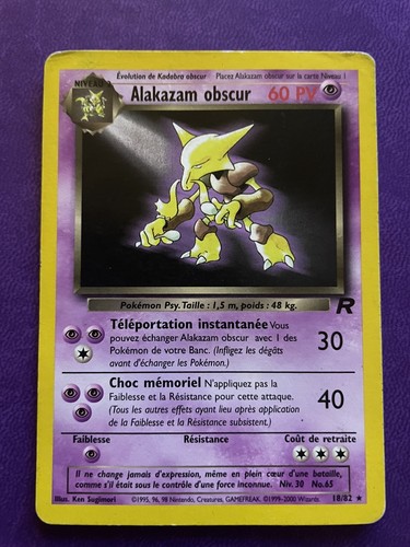 Carte pokémon alakazam obscur - carte,