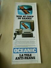 PUBLICITE 1984  Oceanic la télé Anti Panne