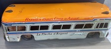 Jouet Ancien Tôle Bus Autobus Flèche d'argent France Jouets Vintage 1958