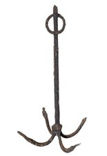 ANCRE À GRAPPIN ANTIQUE. FER FORGÉ. ESPAGNE (?). DATE INDÉTERMINÉE.