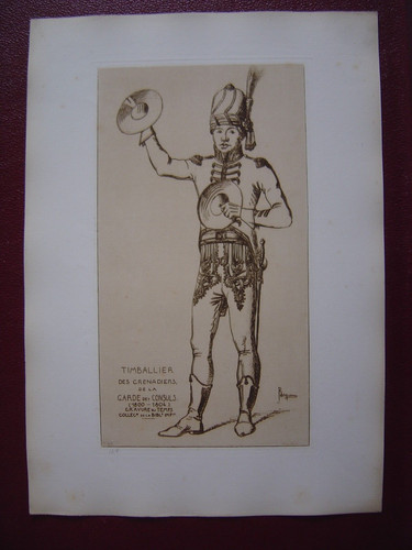 Grande gravure timbalier des - timbalier,