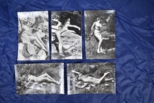 LOT DE 5 PHOTOGRAPHIES ARGENTIQUES EROTISME FEMME NUE 14 x 9 cm EROTICA VINTAGE