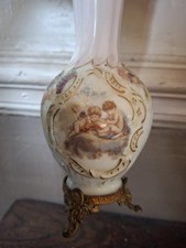 1Vase Porcelaine  Nap 3 Décor Floral  Angelo ́
