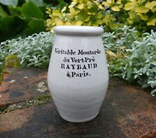 Ancien POT A MOUTARDE de la marque RAYBAUD à PARIS fin XIXème en T.B.E