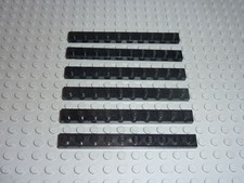 6 x LEGO Plate 1x10 Black Réf