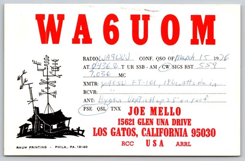 1977 wa6uom joe - mello, los