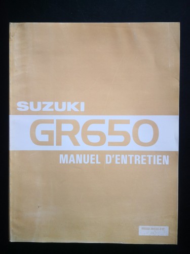 Manuel entretien suzuki gr650 - manuel,