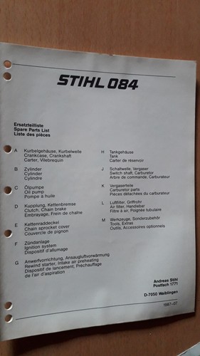 Stihl tronçonneuse 084 - stihl,