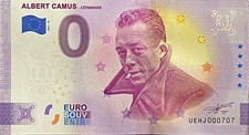 BILLET 0 EURO ALBERT CAMUS