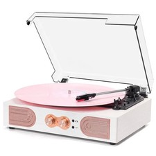 Platine Vinyle Bluetooth-Enceintes Intégrées, Automatique, Blanche. Neuve