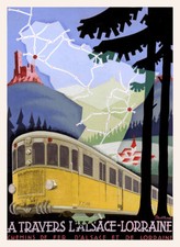 Affiche chemin de fer Alsace