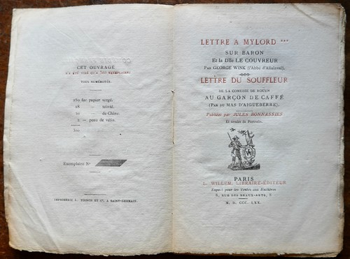 Lettre mylord sur baron - lettre, ***